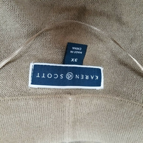 Karen Scott Open-Front Cardigan  Chestnut Heather - Picture 7 of 8